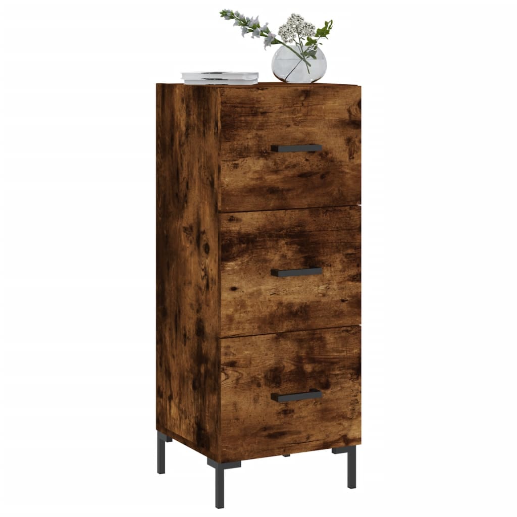 Buffet Chêne fumé 34,5x34x90 cm Bois d'ingénierie - XIOS
