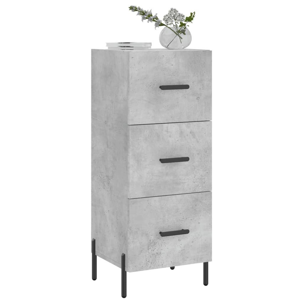 Buffet Gris béton 34,5x34x90 cm Bois d'ingénierie - XIOS