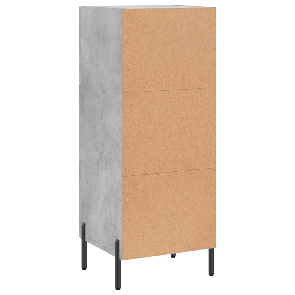 Buffet Gris béton 34,5x34x90 cm Bois d'ingénierie - XIOS
