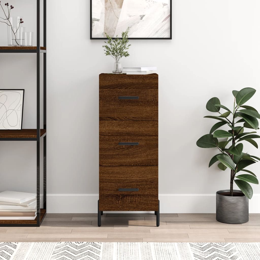 Buffet Chêne marron 34,5x34x90 cm Bois d'ingénierie - XIOS