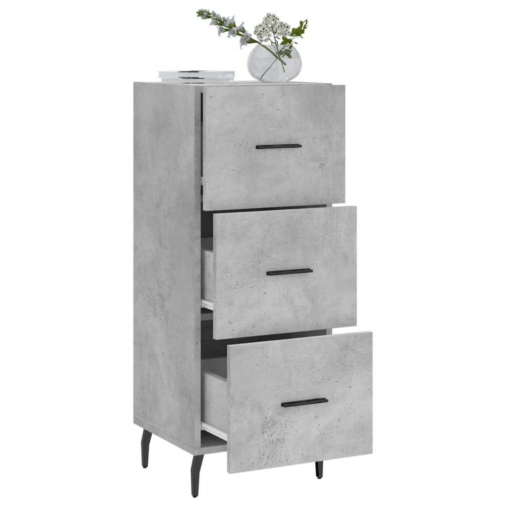 Buffet Gris béton 34,5x34x90 cm Bois d'ingénierie - XIOS