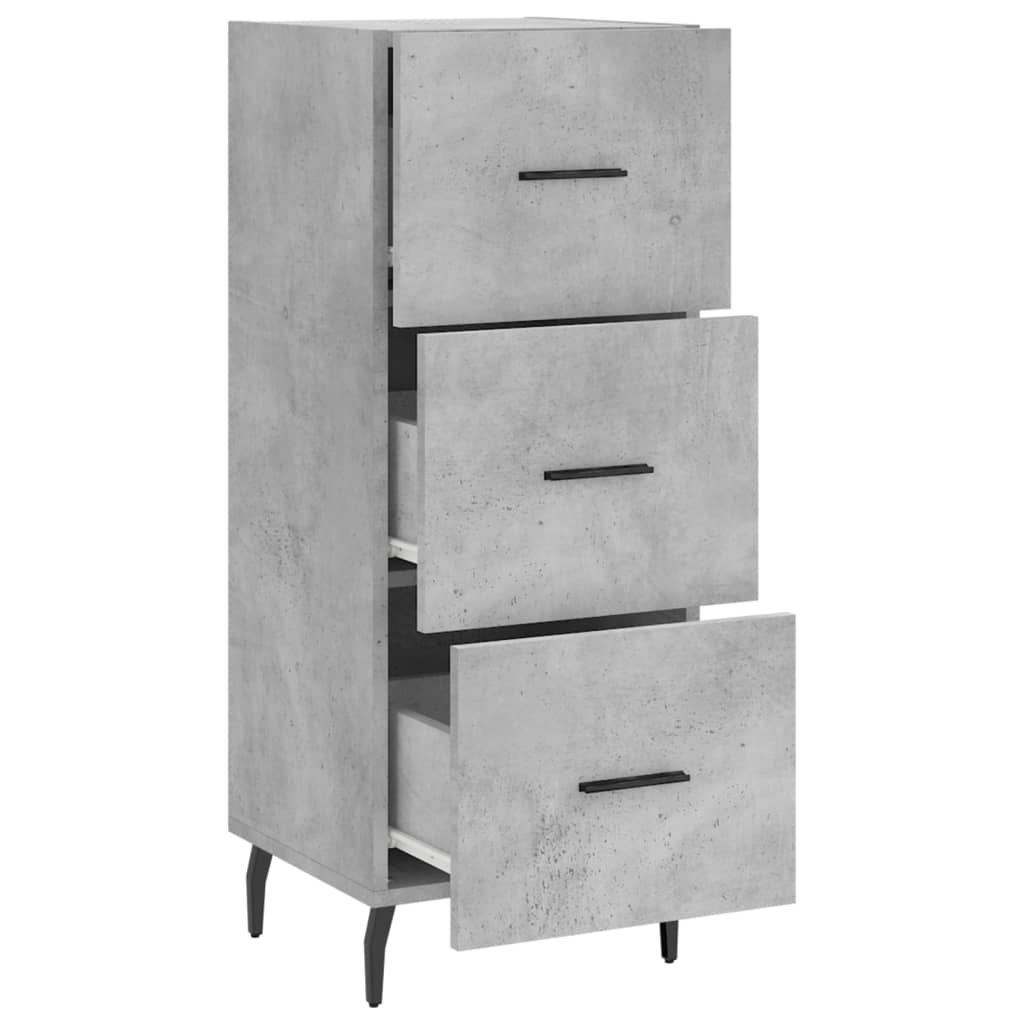 Buffet Gris béton 34,5x34x90 cm Bois d'ingénierie - XIOS