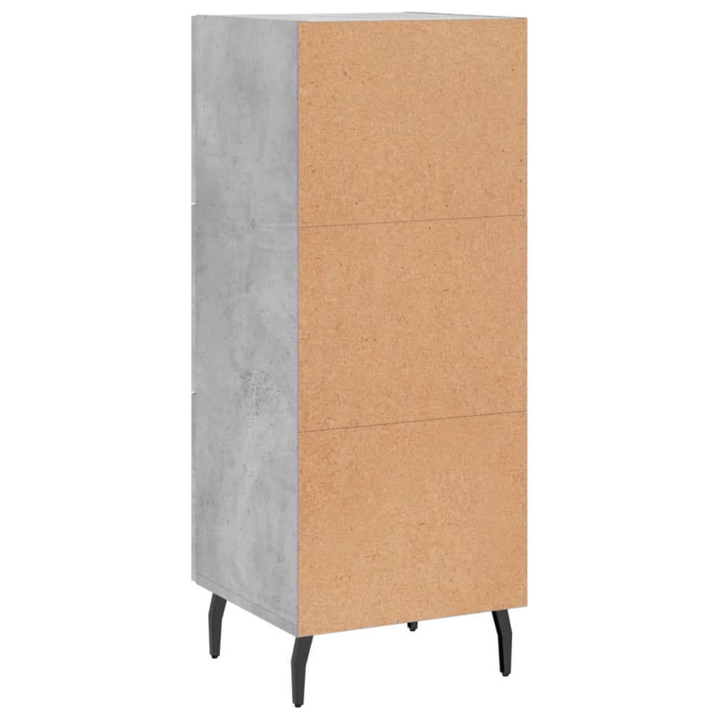 Buffet Gris béton 34,5x34x90 cm Bois d'ingénierie - XIOS