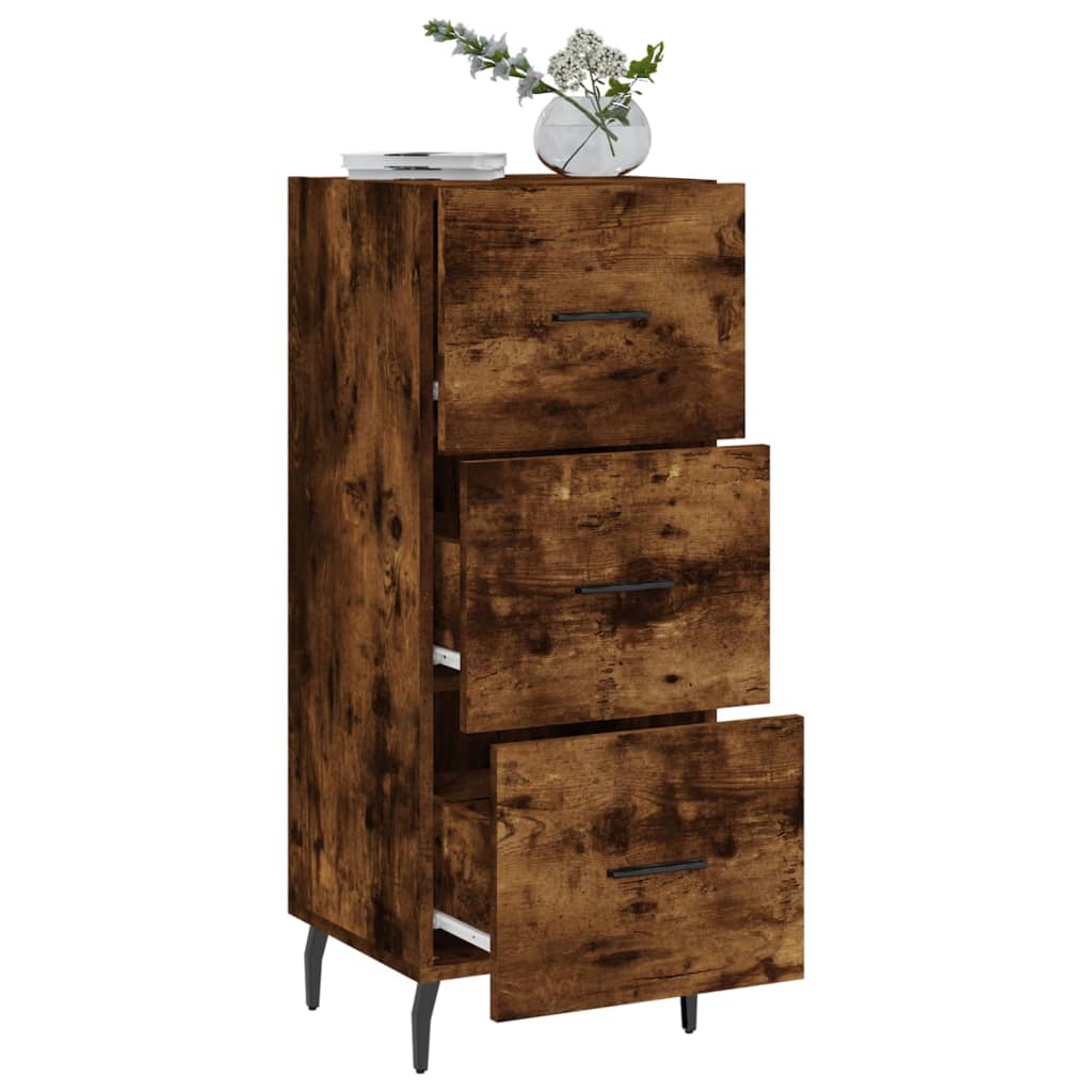 Buffet Chêne fumé 34,5x34x90 cm Bois d'ingénierie - XIOS