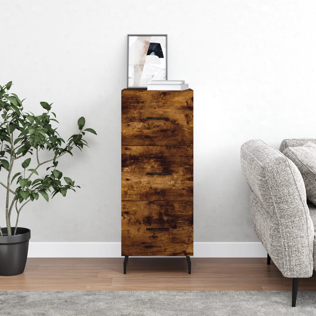 Buffet Chêne fumé 34,5x34x90 cm Bois d'ingénierie - XIOS