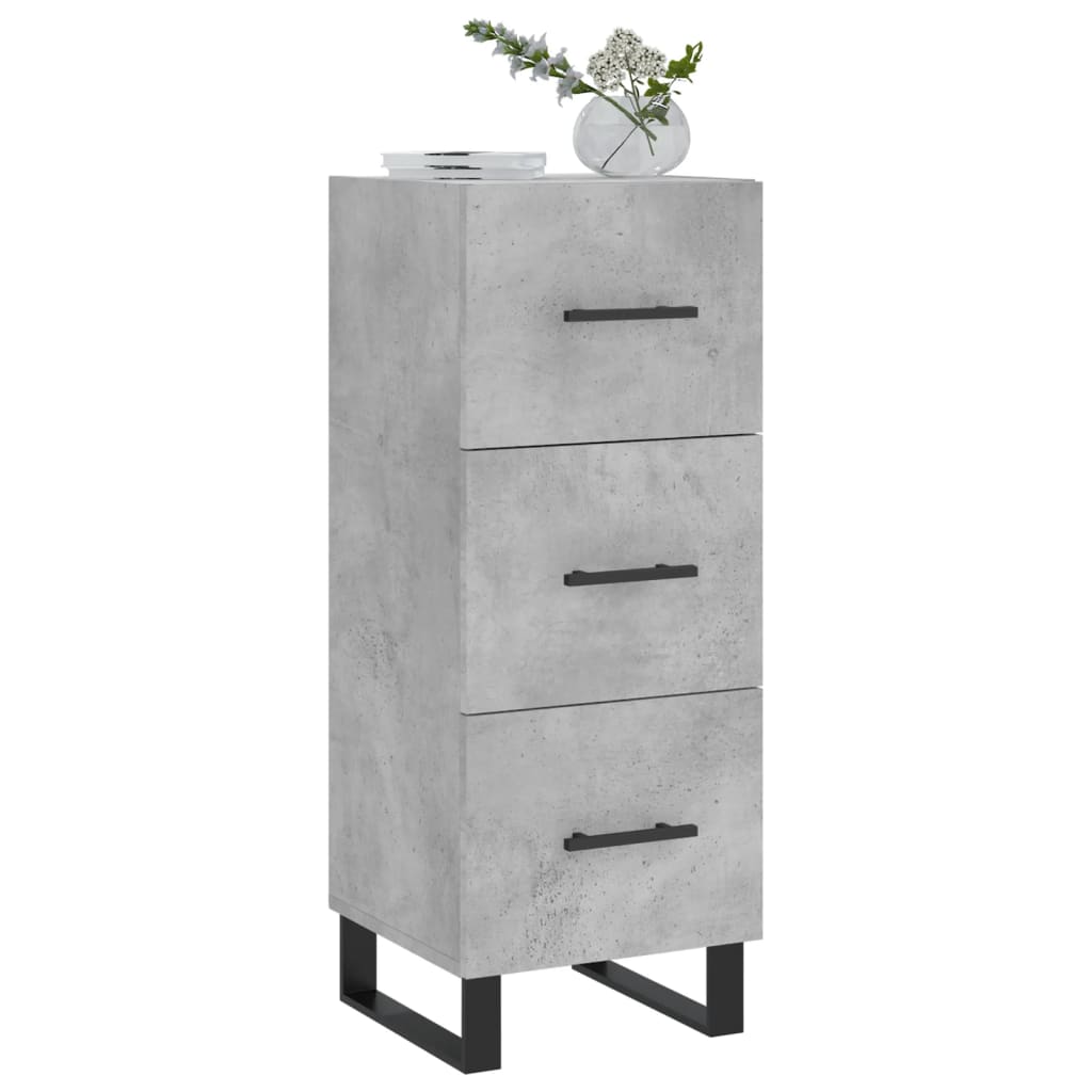 Buffet Gris béton 34,5x34x90 cm Bois d'ingénierie - XIOS