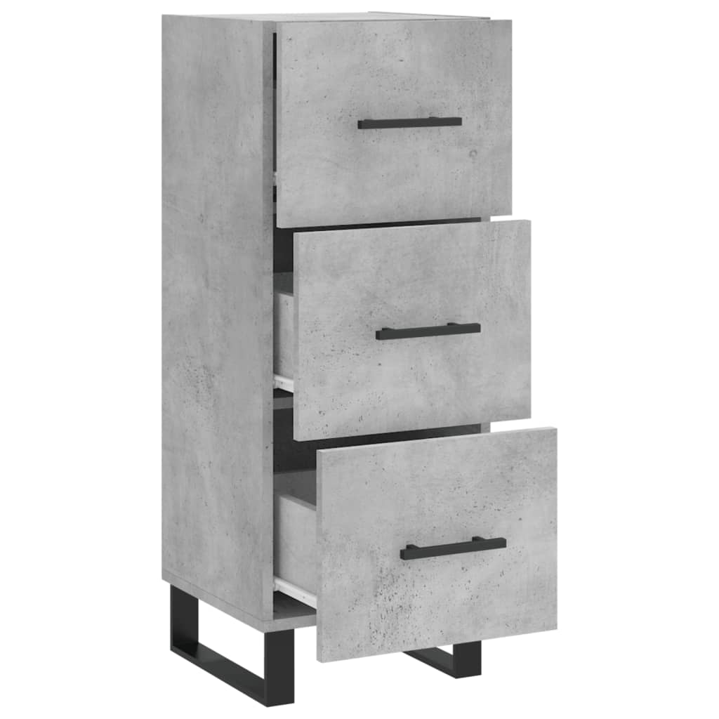 Buffet Gris béton 34,5x34x90 cm Bois d'ingénierie - XIOS