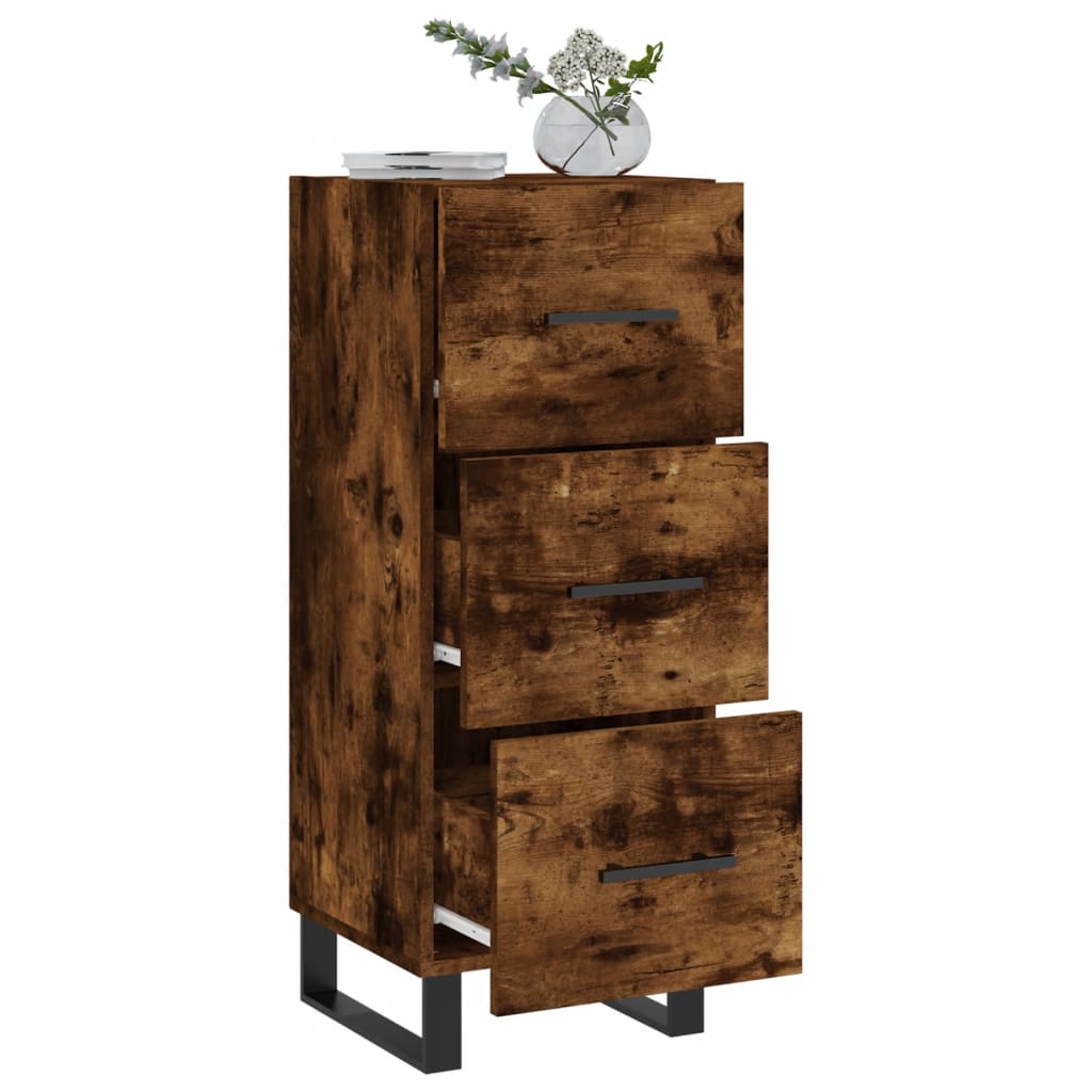 Buffet Chêne fumé 34,5x34x90 cm Bois d'ingénierie - XIOS