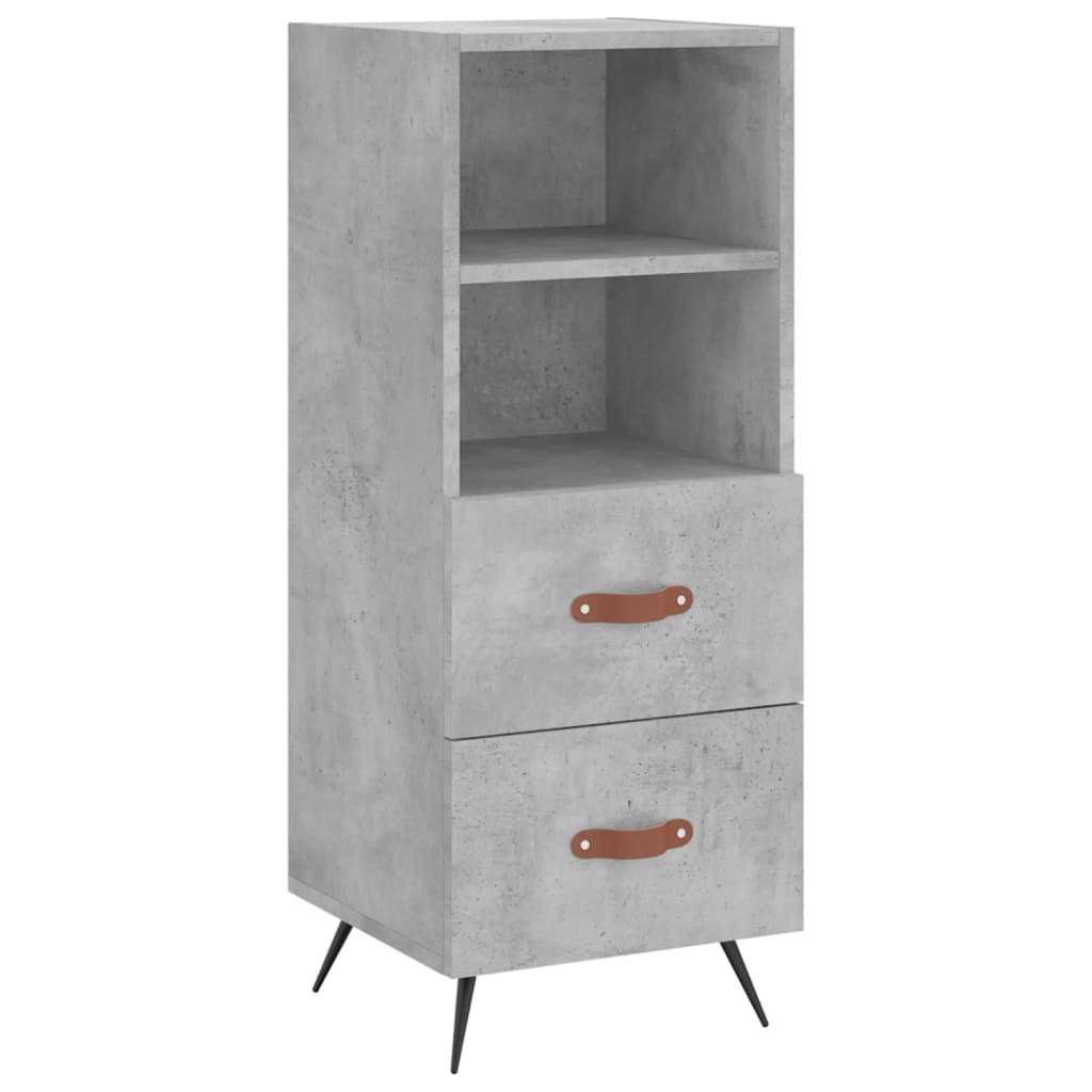 Buffet Gris béton 34,5x34x90 cm Bois d'ingénierie - XIOS