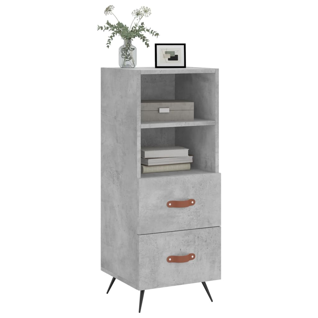 Buffet Gris béton 34,5x34x90 cm Bois d'ingénierie - XIOS