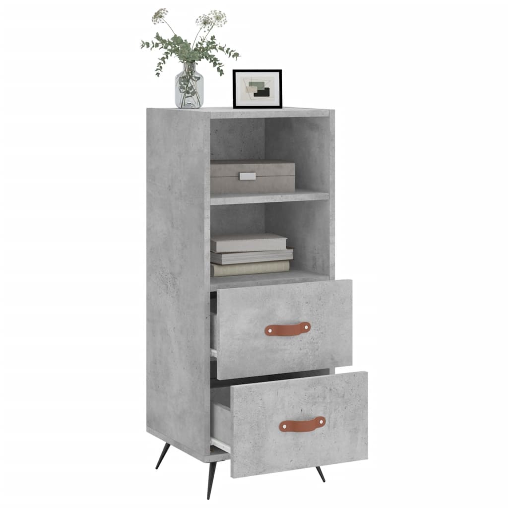 Buffet Gris béton 34,5x34x90 cm Bois d'ingénierie - XIOS