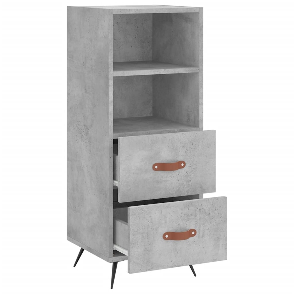Buffet Gris béton 34,5x34x90 cm Bois d'ingénierie - XIOS