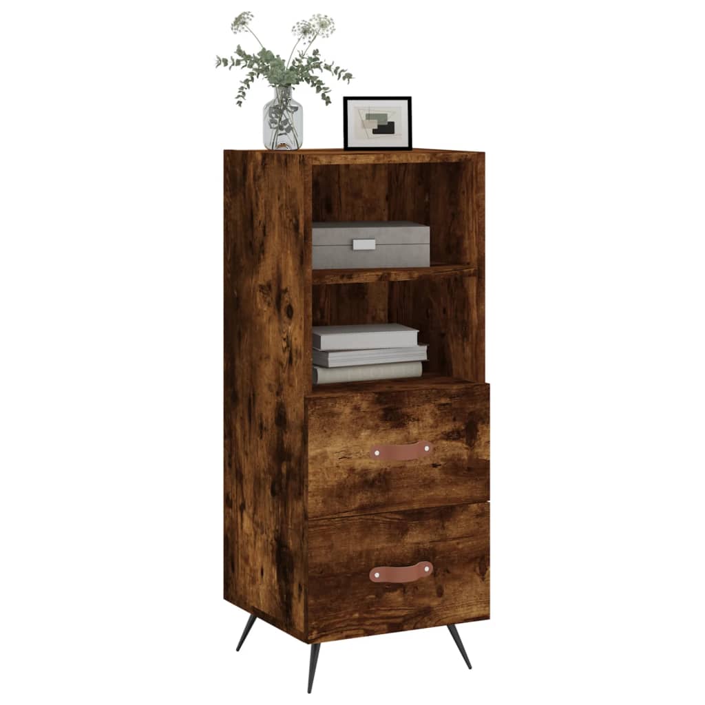 Buffet Chêne fumé 34,5x34x90 cm Bois d'ingénierie - XIOS
