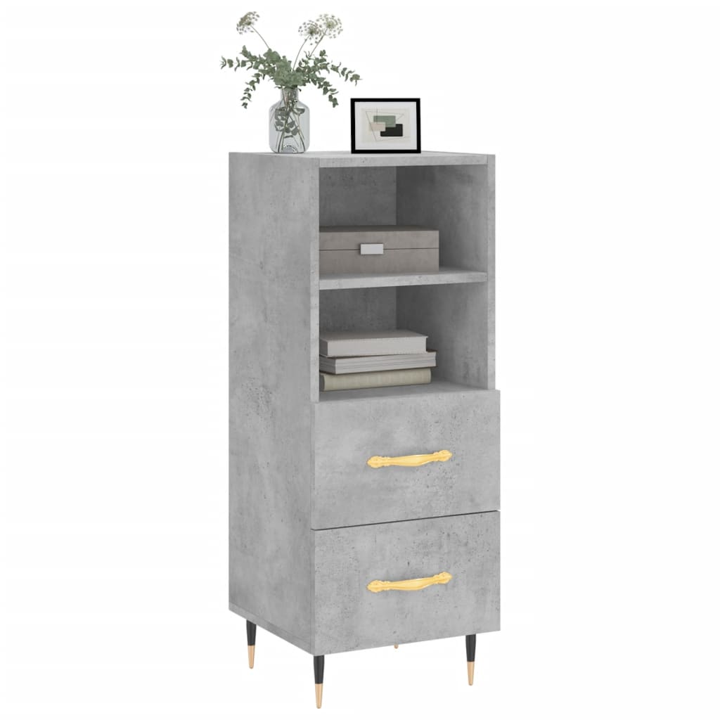 Buffet Gris béton 34,5x34x90 cm Bois d'ingénierie - XIOS