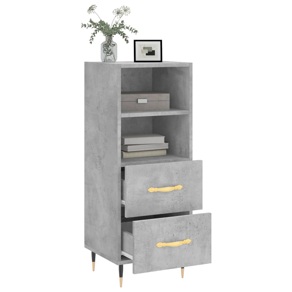 Buffet Gris béton 34,5x34x90 cm Bois d'ingénierie - XIOS