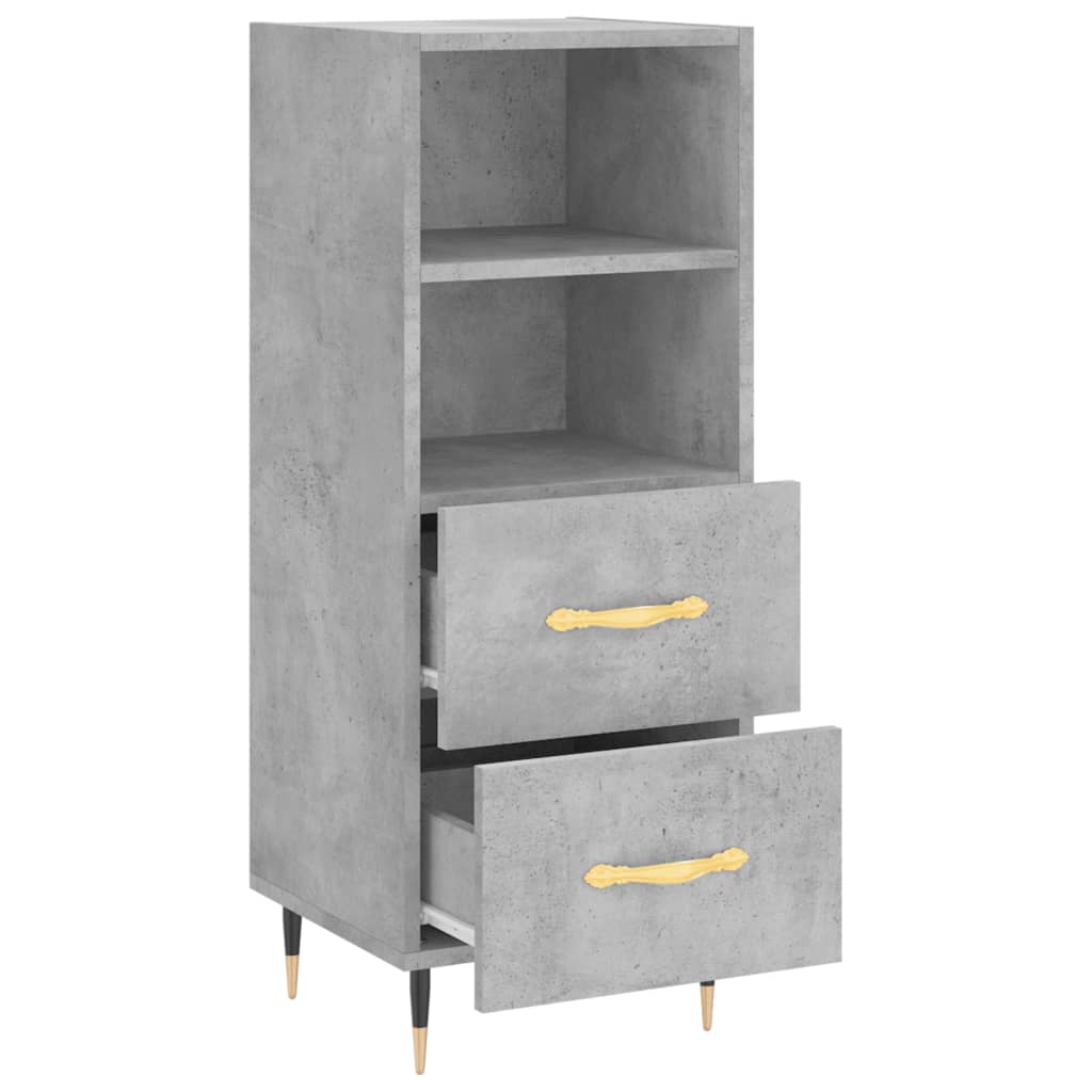Buffet Gris béton 34,5x34x90 cm Bois d'ingénierie - XIOS