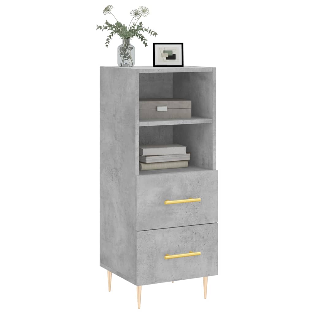 Buffet Gris béton 34,5x34x90 cm Bois d'ingénierie - XIOS