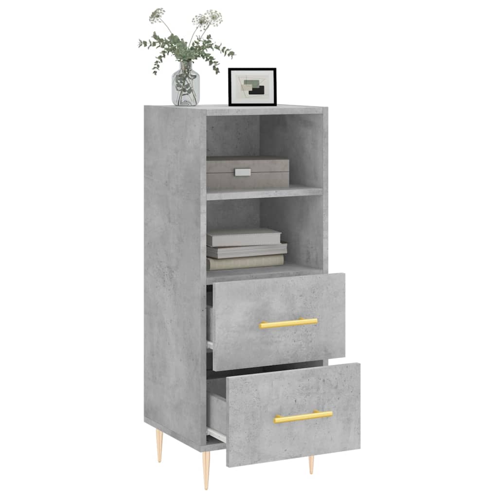 Buffet Gris béton 34,5x34x90 cm Bois d'ingénierie - XIOS