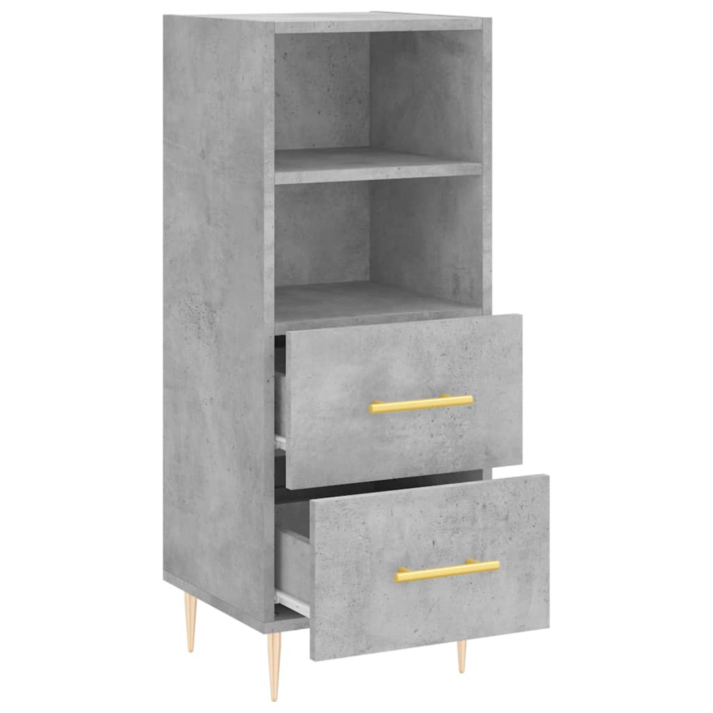 Buffet Gris béton 34,5x34x90 cm Bois d'ingénierie - XIOS