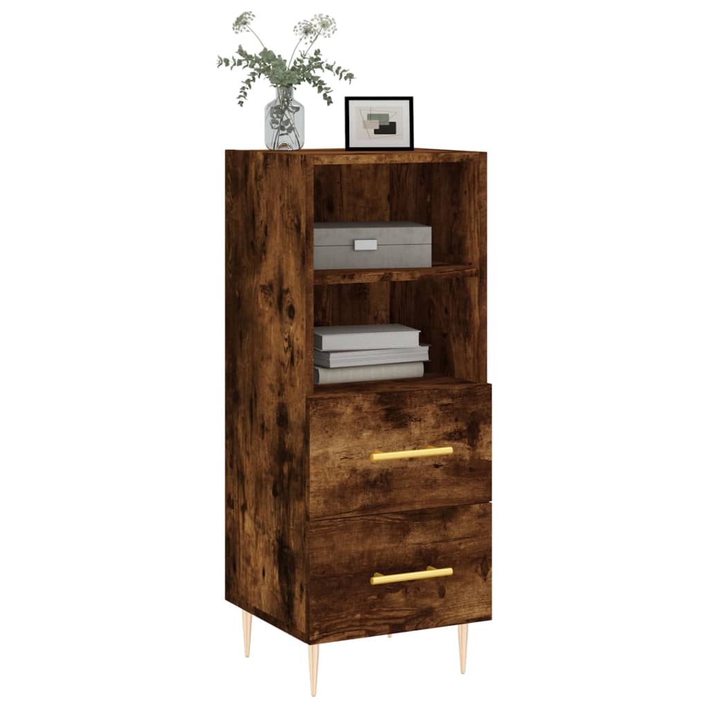 Buffet Chêne fumé 34,5x34x90 cm Bois d'ingénierie - XIOS