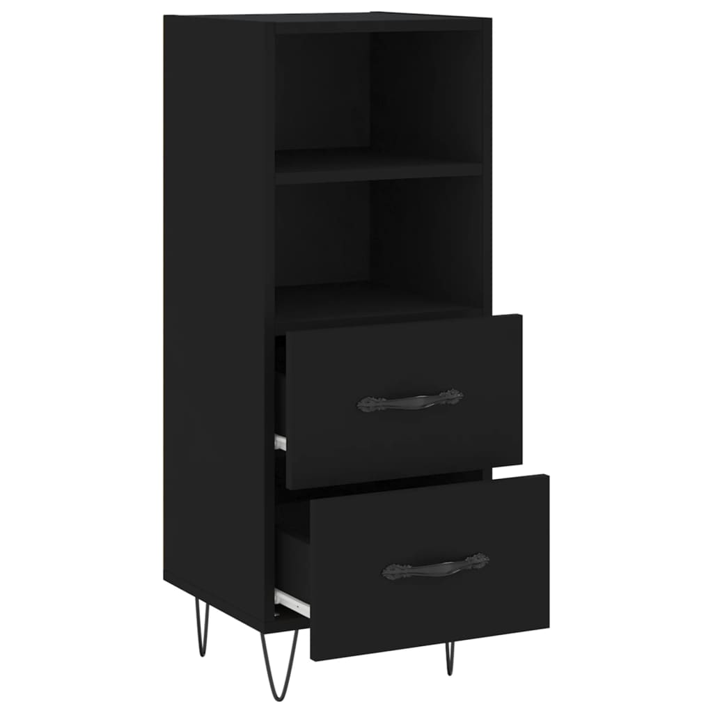 Buffet Noir 34,5x34x90 cm Bois d'ingénierie - XIOS