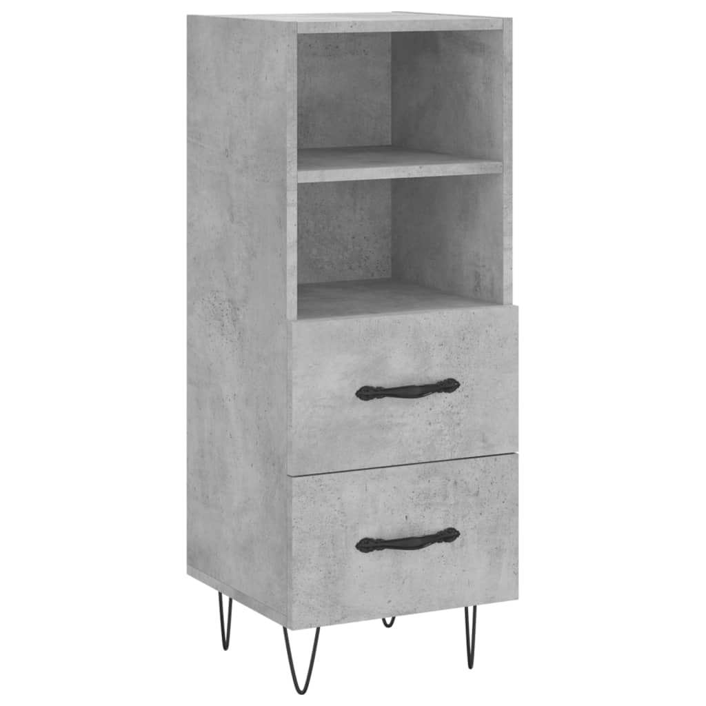 Buffet Gris béton 34,5x34x90 cm Bois d'ingénierie - XIOS