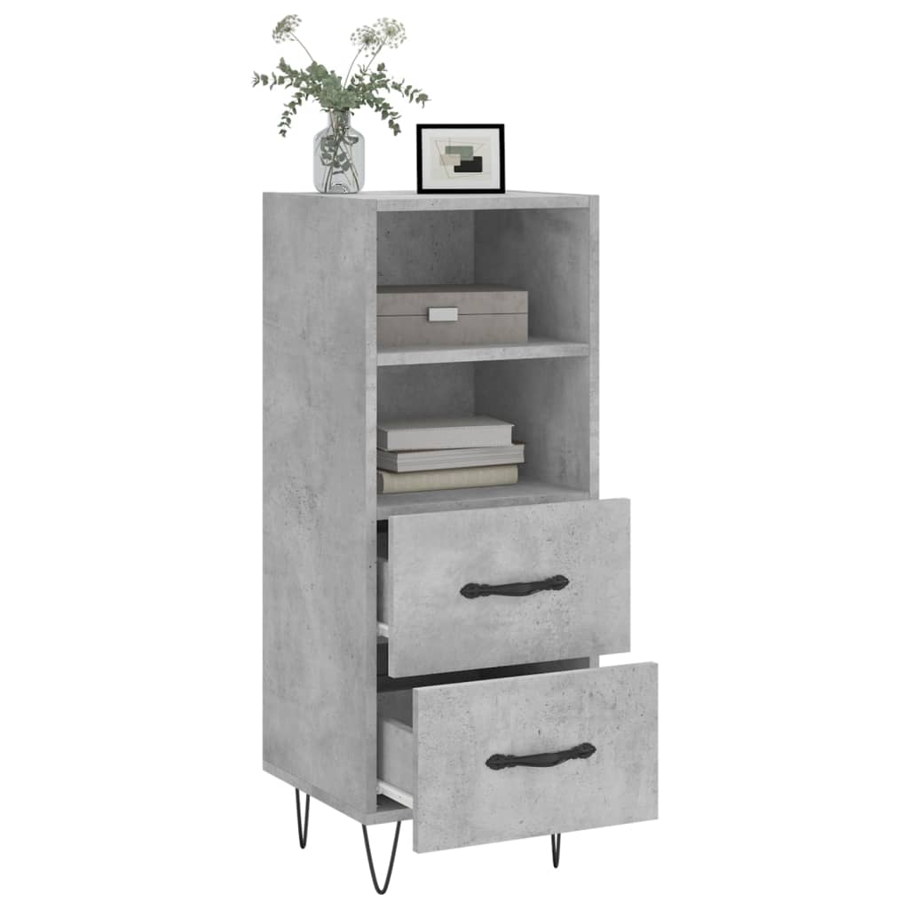 Buffet Gris béton 34,5x34x90 cm Bois d'ingénierie - XIOS