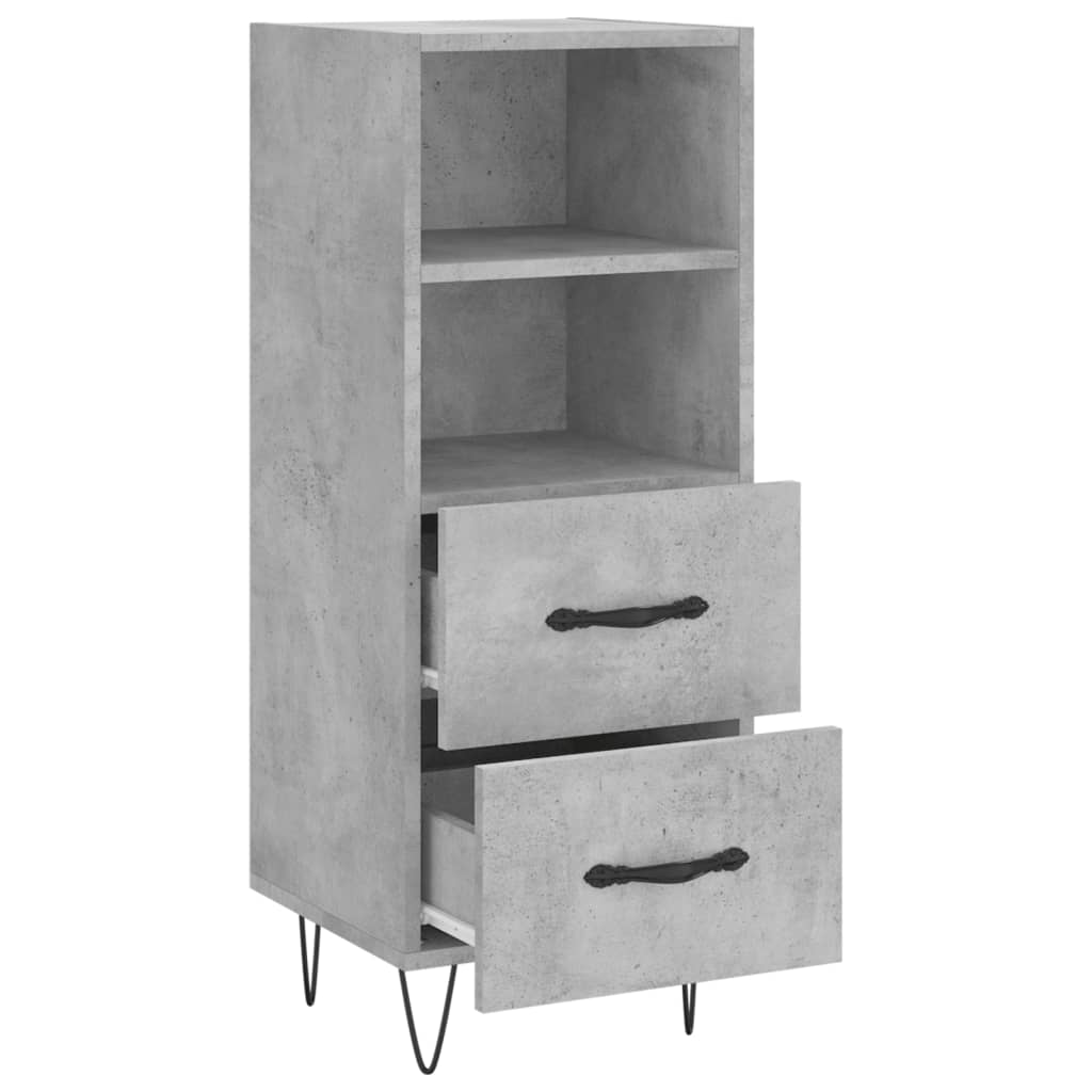 Buffet Gris béton 34,5x34x90 cm Bois d'ingénierie - XIOS