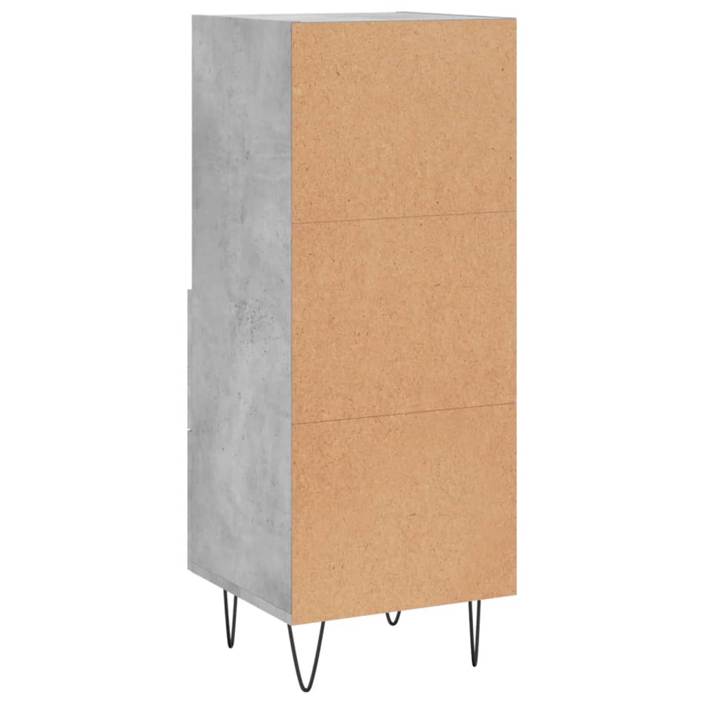 Buffet Gris béton 34,5x34x90 cm Bois d'ingénierie - XIOS