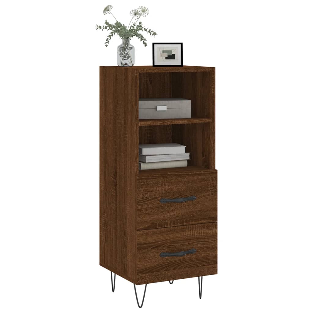 Buffet Chêne marron 34,5x34x90 cm Bois d'ingénierie - XIOS