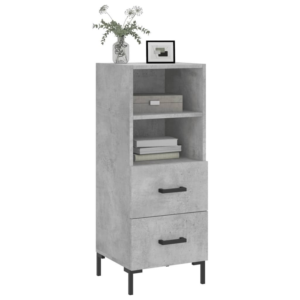 Buffet Gris béton 34,5x34x90 cm Bois d'ingénierie - XIOS