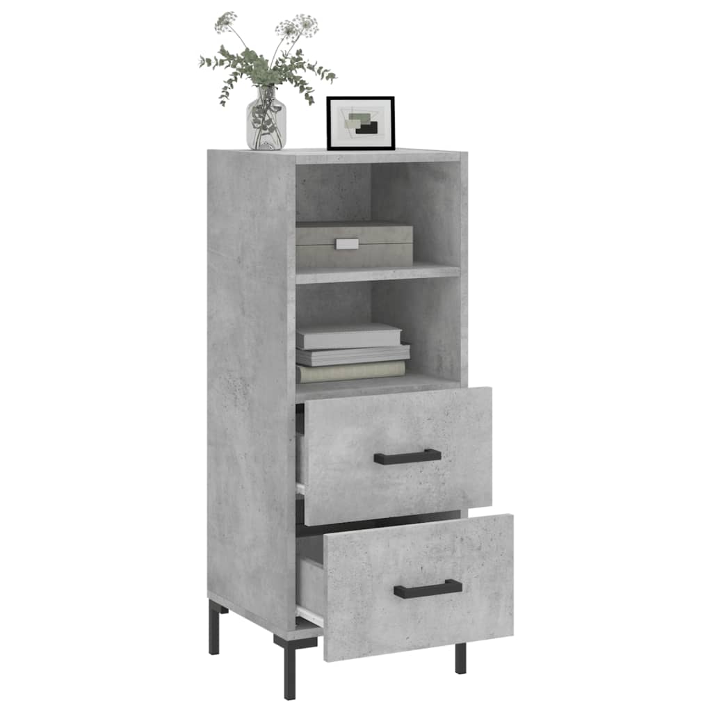 Buffet Gris béton 34,5x34x90 cm Bois d'ingénierie - XIOS