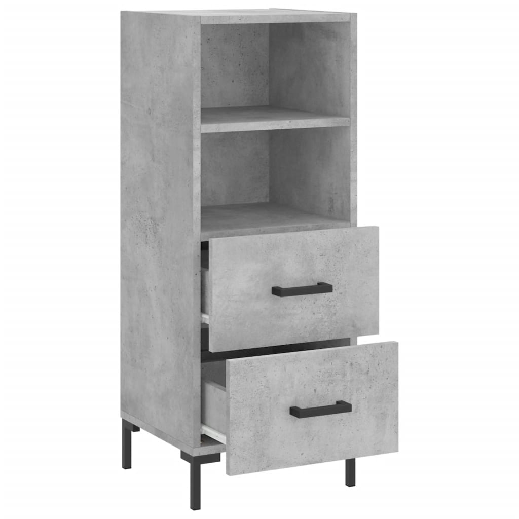 Buffet Gris béton 34,5x34x90 cm Bois d'ingénierie - XIOS