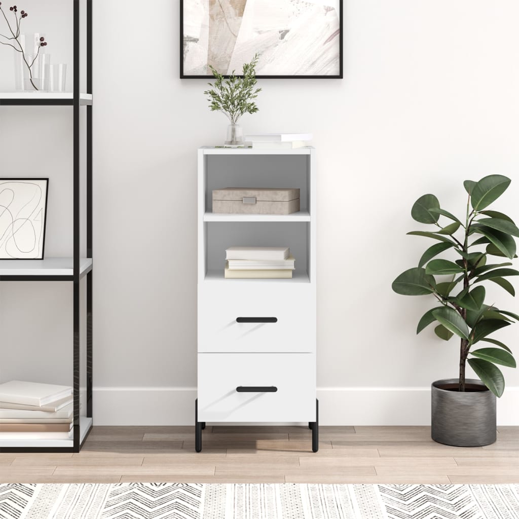 Buffet blanc 34,5x34x90 cm bois d'ingénierie - XIOS