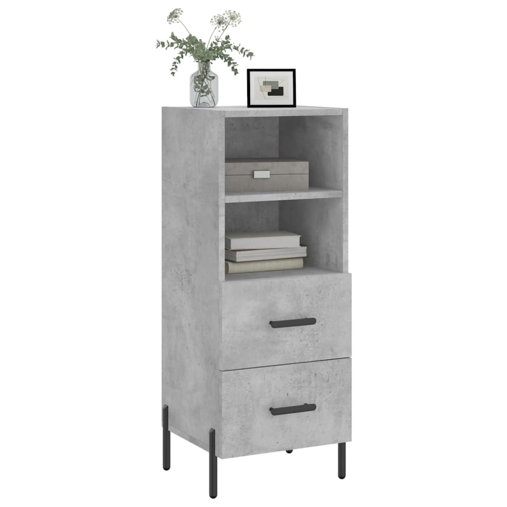 Buffet Gris béton 34,5x34x90 cm Bois d'ingénierie - XIOS