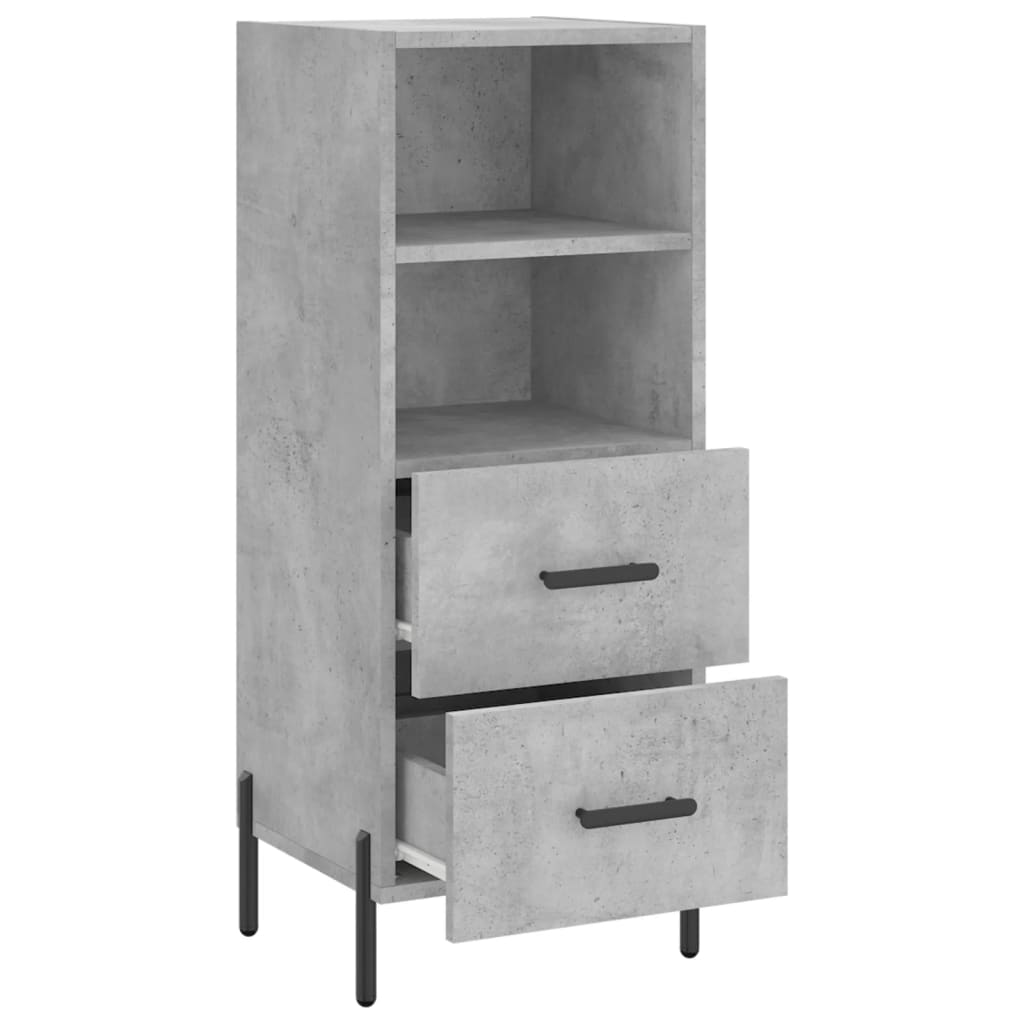 Buffet Gris béton 34,5x34x90 cm Bois d'ingénierie - XIOS