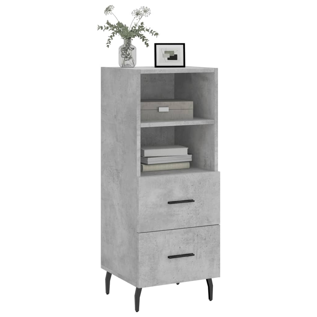 Buffet Gris béton 34,5x34x90 cm Bois d'ingénierie - XIOS