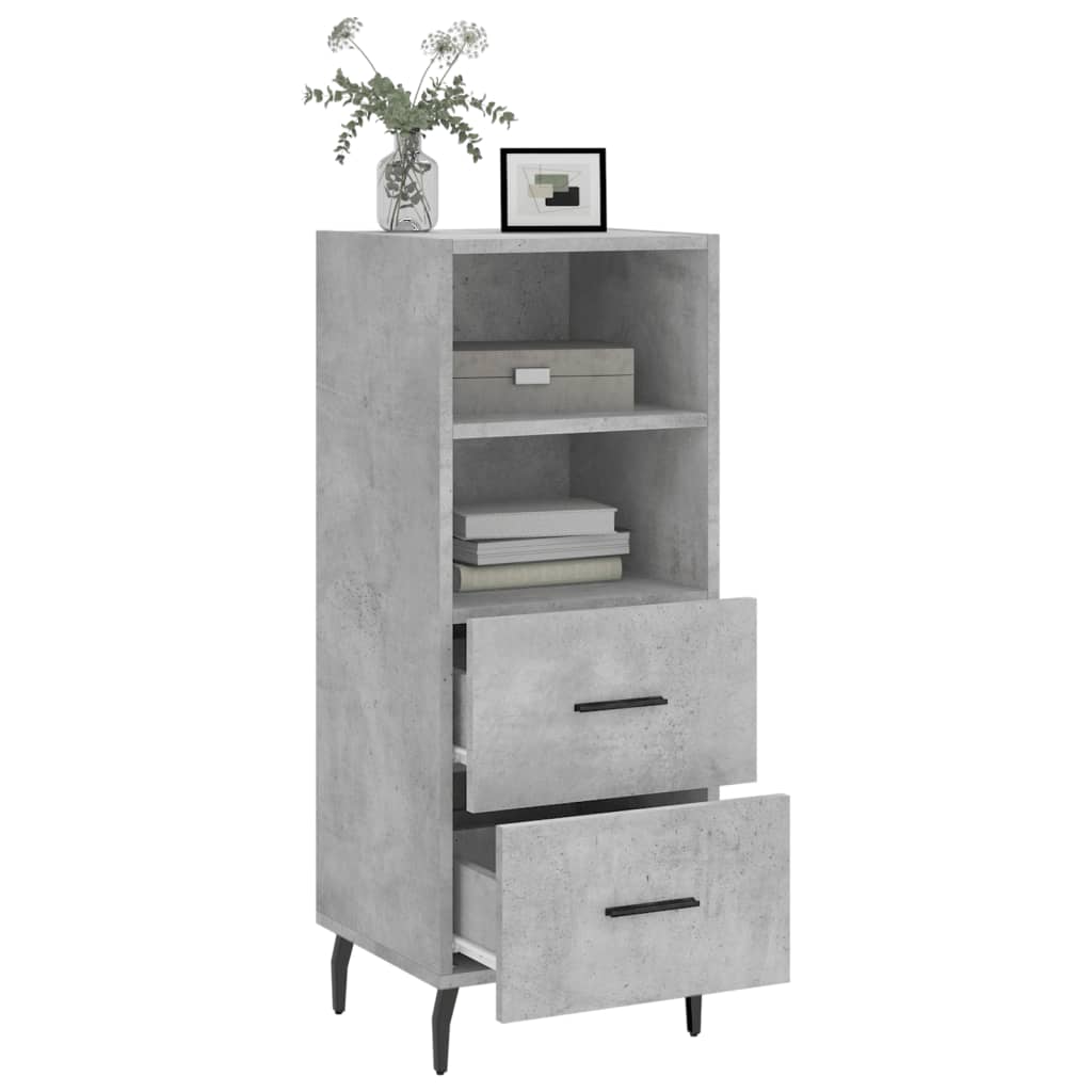 Buffet Gris béton 34,5x34x90 cm Bois d'ingénierie - XIOS