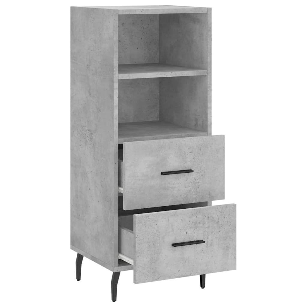 Buffet Gris béton 34,5x34x90 cm Bois d'ingénierie - XIOS