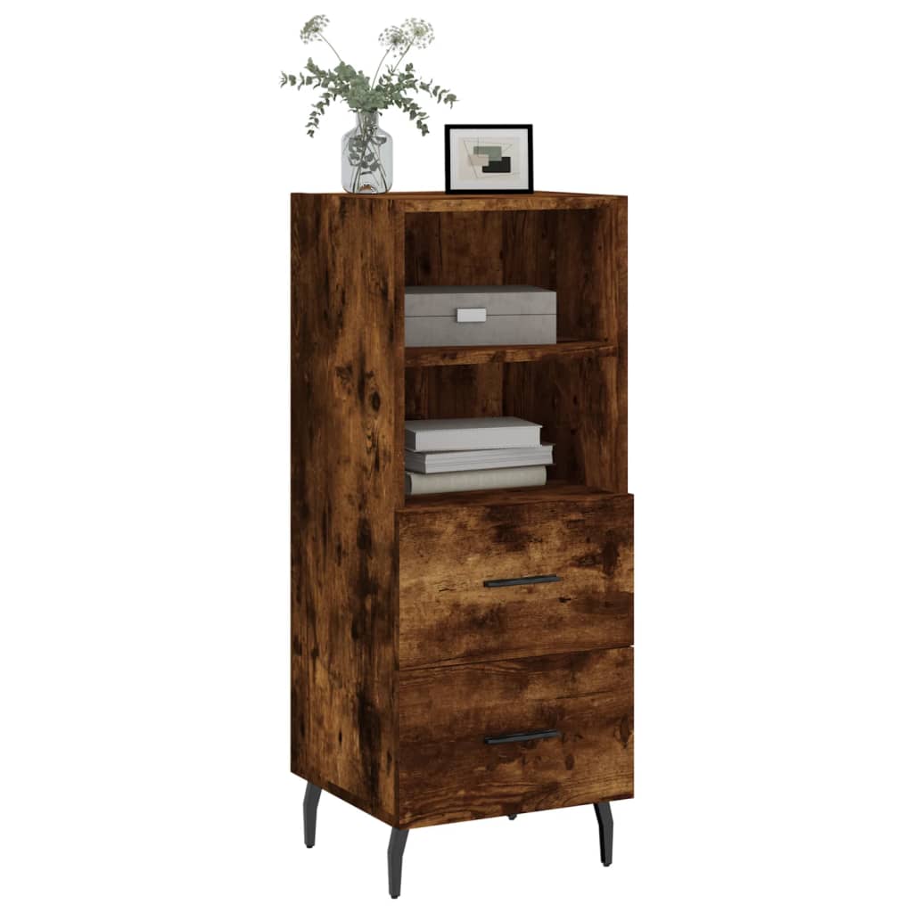 Buffet Chêne fumé 34,5x34x90 cm Bois d'ingénierie - XIOS