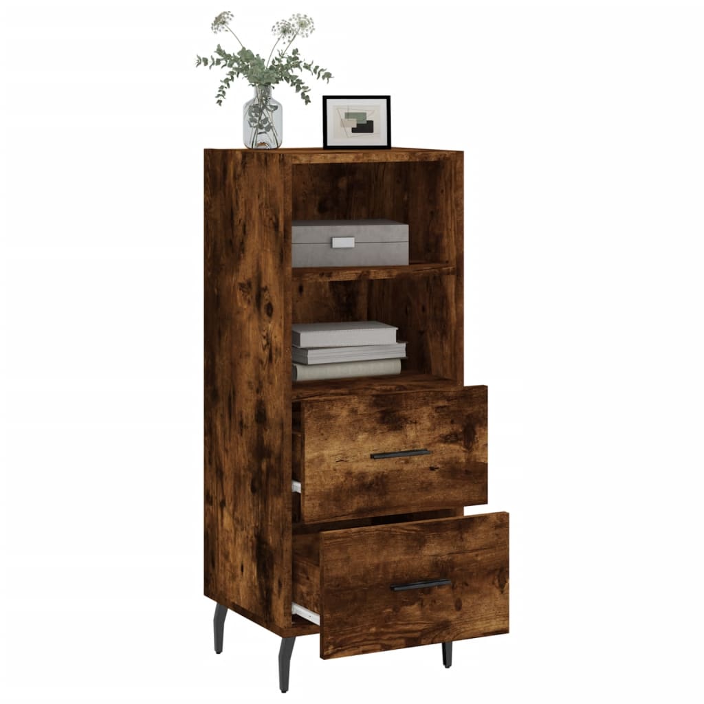 Buffet Chêne fumé 34,5x34x90 cm Bois d'ingénierie - XIOS