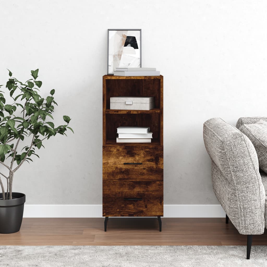 Buffet Chêne fumé 34,5x34x90 cm Bois d'ingénierie - XIOS