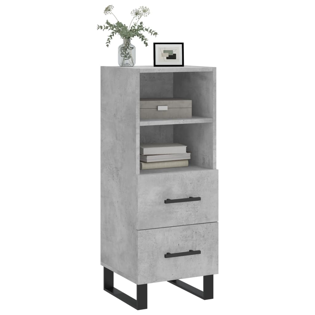 Buffet Gris béton 34,5x34x90 cm Bois d'ingénierie - XIOS