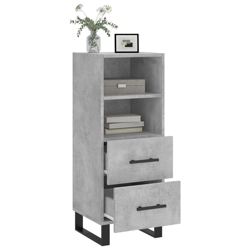 Buffet Gris béton 34,5x34x90 cm Bois d'ingénierie - XIOS