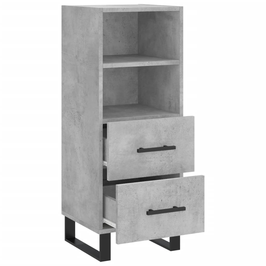 Buffet Gris béton 34,5x34x90 cm Bois d'ingénierie - XIOS