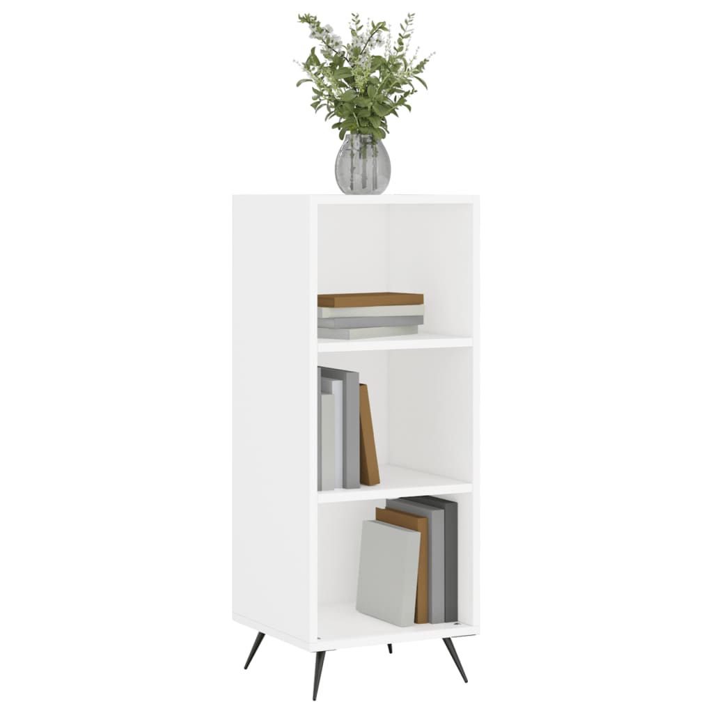 Armoire à étagères blanc 34,5x32,5x90 cm bois d'ingénierie - XIOS