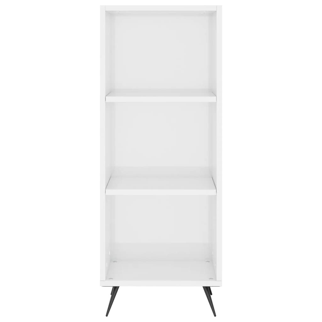 Armoire à étagères blanc brillant 34,5x32,5x90 cm - XIOS