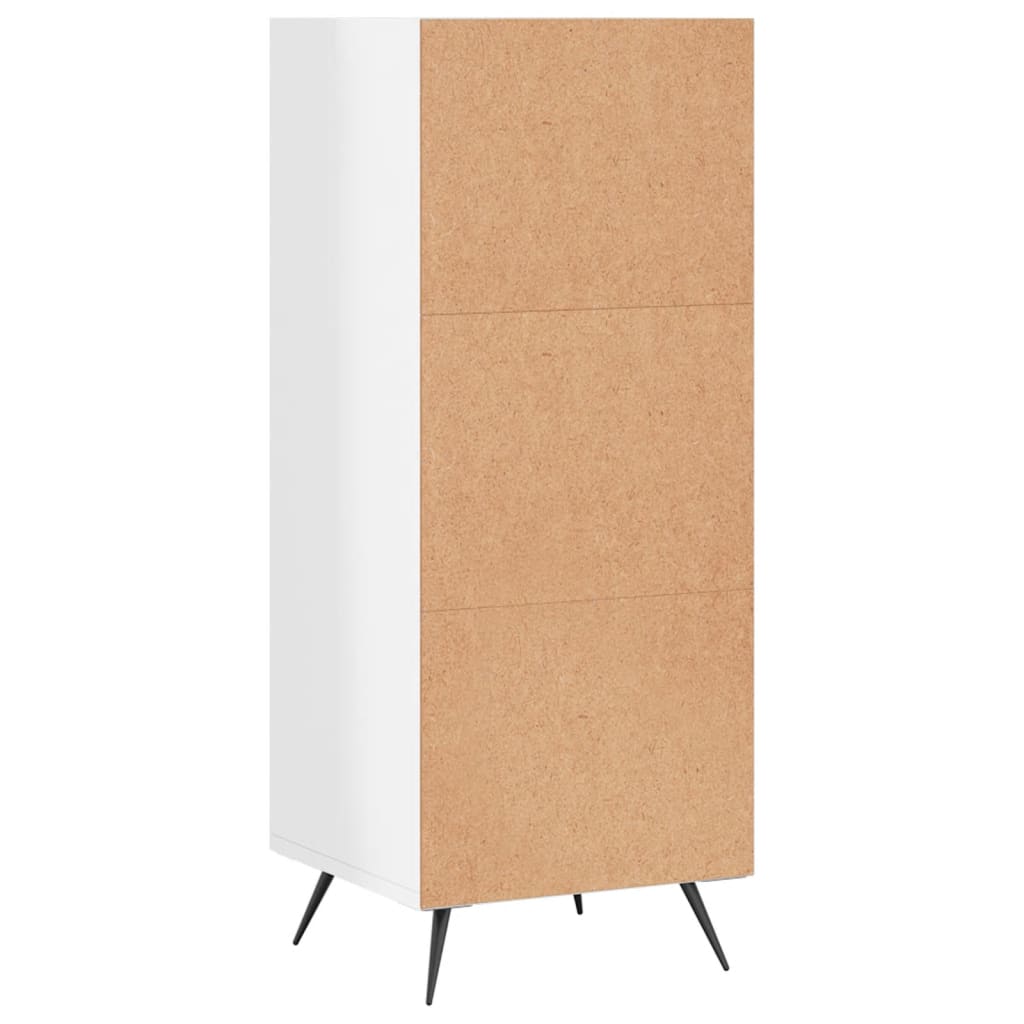 Armoire à étagères blanc brillant 34,5x32,5x90 cm - XIOS