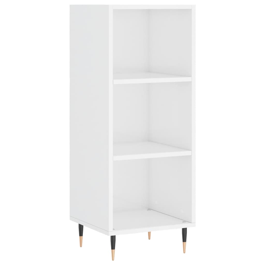 Buffet blanc brillant 34,5x32,5x90 cm bois d'ingénierie - XIOS