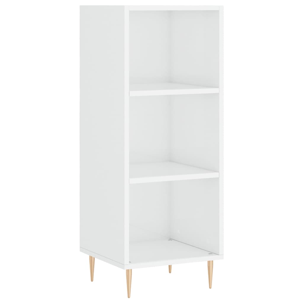 Buffet blanc brillant 34,5x32,5x90 cm bois d'ingénierie - XIOS